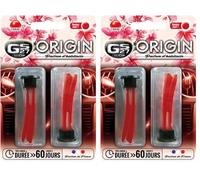 GS27 - Désodorisant Voiture en Plastique Souple Déocar Origin - Parfum Voiture 100% Français - Cerise Gourmande (Lot de 2)