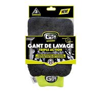 GS27 - Gant de Lavage Triple Action - Gant Microfibre Voiture - Lave, Démoustique, Détache - Douceur Extrême