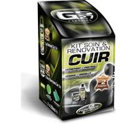 GS27 - Kit Soin et Rénovation Cuir - Entretien Cuir Voiture - 1 Lait + 1 Cire + 1 Microfibre