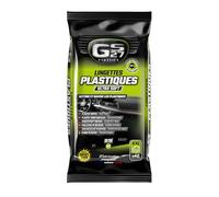 GS27 - Lingettes Plastiques Voiture - Finition Satinée - 100% Viscose Naturelle - Parfum Agrumes - 40 Lingettes Voiture XXL