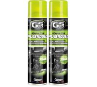 GS27 - Rénovateur Plastiques Voiture - Finition Brillante - Parfum Pomme Verte - Spray 400 ML (Lot de 2)