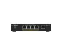 Switch Non manageable Poe+ Netgear 5 Ports Gigabit Ethernet (GS305PP) - avec 4 Ports PoE @ 83 W, pour Le Bureau, Boîtier Métallique Solide sans Ventilateur, GS305PP-100PES