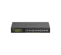 NETGEAR GS324P Non-géré Gigabit Ethernet (10/100/1000) Connexion Ethernet, supportant l'alimentation via ce port (PoE) 1U Noir
