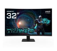 GIGABYTE GS32QCA 31,5" Moniteur Gaming Incurvé QHD - 2560 x 1440, 180Hz, 1ms, 250 cd/m², FreeSync, HDR Ready, HDMI 2.0, DisplayPort 1.4