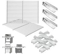 GS4 Genesis II Pièces de grill pour Weber 3 brûleurs Genesis 2 GS4 Remplacement Genesis II/II LX 300 SER, Genesis 300 (2022 YRS) Accessoires pour barres aromatisantes Weber 66032, grilles 66802