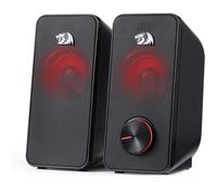GS500 Enceintes Gaming PC 2.0 Stéréo LED Rouge Basses Renforcées Son Clair Alimentation USB