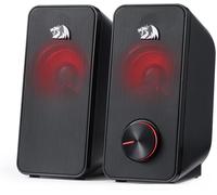 GS500 Stentor PC Gaming Speaker,2.0 Channel Stereo Desktop Computer Speaker with Red Backlight,Quality Bass and Crystal Clear Sound,USB Powered with a 3.5 mm Connector