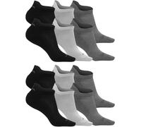 GSA 365 ORGANICPLUS [+] - Chaussettes ultra légères à coupe basse lot de 6 paires Blanc-Noir-Gris Taille 39-42