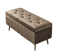 GSACLKES Bancs de Stockage, Fauteuil de Change de Chaussure de Flanelle de Stockage Pliable de Sécurité Stockage de Capacité Avec Couverture Canapé Multifonctionnel Pour Chambre À Coucher, Salon, Coul