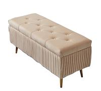 GSACLKES Bancs de Stockage, Fauteuil de Change de Chaussure de Flanelle de Stockage Pliable de Sécurité Stockage de Capacité Avec Couverture Canapé Multifonctionnel Pour Chambre À Coucher, Salon, Coul