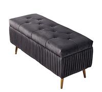 GSACLKES Bancs de Stockage, Fauteuil de Change de Chaussure de Flanelle de Stockage Pliable de Sécurité Stockage de Capacité Avec Couverture Canapé Multifonctionnel Pour Chambre À Coucher, Salon, Coul