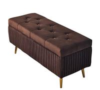 GSACLKES Bancs de Stockage, Fauteuil de Change de Chaussure de Flanelle de Stockage Pliable de Sécurité Stockage de Capacité Avec Couverture Canapé Multifonctionnel Pour Chambre À Coucher, Salon, Coul