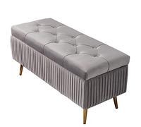 GSACLKES Bancs de Stockage, Fauteuil de Change de Chaussure de Flanelle de Stockage Pliable de Sécurité Stockage de Capacité Avec Couverture Canapé Multifonctionnel Pour Chambre À Coucher, Salon, Coul