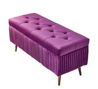 GSACLKES Bancs de Stockage, Fauteuil de Change de Chaussure de Flanelle de Stockage Pliable de Sécurité Stockage de Capacité Avec Couverture Canapé Multifonctionnel Pour Chambre À Coucher, Salon, Coul