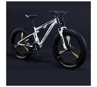 GSACLKES Bicyclettes de Montagne, Bicyclettes de Montagne, Adulte Garçons Filles Pneumatfat Mountain Trail, Bicycle À Doublepension, Cadre En Acier À Haute Teneur En Carbone,Dérapant Vélos Tout Terrai