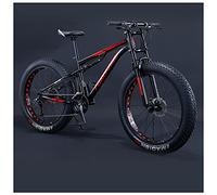 GSACLKES Bicyclettes de Montagne, Bicyclettes de Montagne, Adulte Garçons Filles Pneumatfat Mountain Trail, Bicycle À Doublepension, Cadre En Acier À Haute Teneur En Carbone,Dérapant Vélos Tout Terrai