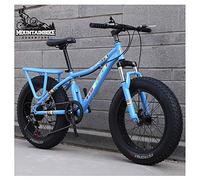 GSACLKES Bicyclettes de Montagne, Femmes Hardtail Mountain Trail 20 Pouces Avec Frein À Double Disque, Filles Tout Terrainpension Avant Antidérapante Graisse Pneu Bicyclette de Montagne En Acier Au Ca