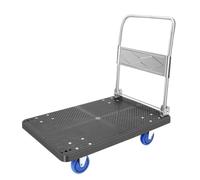 GSACLKES Chariots, Chariot À Main Pliant Chariot Silent Utility Wagon Avec Plateforme En Plastcompact Remorque de Transport Ménager Parfait Pour L'Utilisation de La Ferme de Jardin Et de La Stalle (No