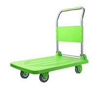 GSACLKES Chariots, Chariot À Main Pliant Wagon de Plateforme Heavyduty Avec 4 Roues Capacité de Charge Antidérapante Et 300Kg Idéal Pour L'Entrepôt de Bureau de L'École À La Maison (Vert)/Vert