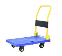 GSACLKES Chariots, Chariot de Plateforme Mobile Pliant Avec Handlesheavyduty Pousser Chariot Renforcé Wagon de Transport Pliant Pour Stockage Facile Ete Utilisation Polyvalente/Bleu/50 * 80 * 90 Cm