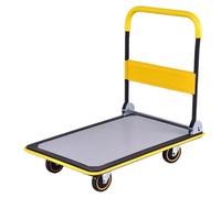 GSACLKES Chariots, Chariot de Plateforme Pliable Heavyduty Hand Truck Avec Poignée Et Pare-Chocs Wagon de Transport Pliable Pour Le Transport Facile Et Le Levage Lourd Dolly Roulant Polyvalent/Grau