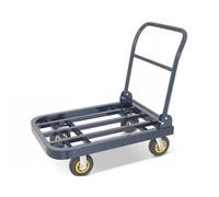 GSACLKES Chariots, Chariot de Plateforme Pliable Heavyduty Utility Wagon Carré Tube Trolley Compact Pousser Charge de Remorque Étendue Wagon Pliable Polyvalenttit Camion À Main de Fret/E Couleur/S