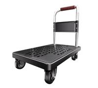 GSACLKES Chariots, Chariot de Roulement Pliant Avec Roues Pivotantes À 360 ° Chariot D'Utilité Pliable Pour Wagon de Transport Léger de Stockage Facile (27.6X16.5In / 70X42Cm)/Noir/23,6 * 15,7 Pouces