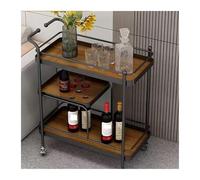 GSACLKES Chariots,Chariot de Service de Restaurant Multifonctionnel - Chariot D'Utilité Pour Ktv Bar Nettoyage Et Livraison - Chariot de Bar Polyvalent Élégant