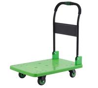 GSACLKES Chariots, Chariot de Transport Pliable Chariot Portable Avec Roues Pivotantes À 360 ° Heavyduty Déménagement Et Panier de Bagages Pour Le Stockage Et Le Transport/Vert/S