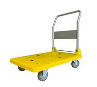 GSACLKES Chariots, Chariot Pliable Avec Poignée En Métal Et Roulettes Pivotantes Wagon de Plateforme Pour Bagages Ménage Travelmouvement Portable Camion À Main/Color/330Lb (72 * 48)