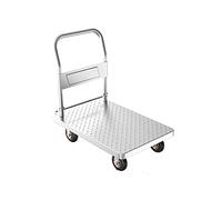 GSACLKES Chariots, Panier de Plate-Forme En Acier Avec Poignée Pliable Pour Stockage Facile Chariot de Transport Polyvalent Chariot de Jardin Portable Pour Pots de Plantes Pc Push Wagon Heavyduty Hand