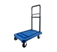 GSACLKES Chariots, Plateforme Pliable Chariot Portable Pushpull Chariot Pliable Wagon D'Achat Camion À Main de Remorque de Transport Léger Pour Transport Facile (Noir Et Bleu)/Couleur
