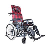 GSACLKES Fauteuil Roulant Lourd Pliant Auto-Propulsé Avec Dossier Inclinable, Appuie-Tête Réglable Barreau Ergonom22 "Roueère