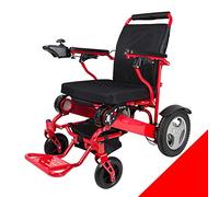 GSACLKES Fauteuils Roulants, Ouvrir/Plier En 1 Seconde Maintenant.Le Fauteuil Roulant Silla Electrica Le Plus Léger Et Le Plus Compact Du Monde/Rouge