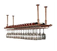 GSACLKES Plafond Des Étagères À Vin |Pension Du Support de Verre de Vin | Vin Bouteille de Support | Rustmur Du Support de Vin | Stemware | Hauteur Réglable, Bronze, 80X30Cm/Bronze/60X30Cm
