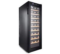 GSACLKES Réfrigérateur Noir, 30 Bouteilles Bière Vin Rack Boissons À Vin Réfrigérateur Basse Énergie A + En Acier Inoxydable A Mené L'Affichage Numérintelligenttit Appareil Domestcuisine, Noir