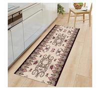 GSACLKES Tapis de Zone, Tapis de Hall de Coureur, Motif Floral Bordé Coupable Non-Shfor Chambre À Coucher Du Salon, Pile 0,6 Cm Coussinets de Chambre D'Enfant/A / 0,9 X 6 M/A/0,8 * 4M
