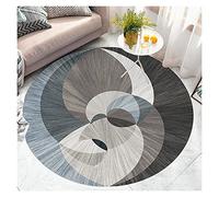 GSACLKES Tapis Ronds, Tapis Antidérapant Bordant Coupable Pile Basse Non-Shthin Pour Salon Chambre À Coucher Bureau/A /?140Cm/A/ ?130Cm