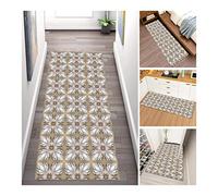 GSACLKES Tapis, Tapis de Coureur Pour Tapis de Couloir, 0,6 Cm Pile Bordure Coupable Lavable Style Motif Floral Doux Au Toucher Pour Balcon Portes Chambre D'Enfant Coussinets/A / 0,9 X 1M/A/1,2 * 6M