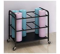 GSACLKES Trolley de Stockage de Tapis de Yoga Avec Roues Verrouillables - Rack Portable Pour L'Équipement D'Exercice, Parfait Pour La Salle de Sport Et L'Organisation À La Maison/80 * 50 * 70Cm / 31,5