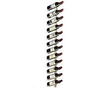 GSACLKES Wine Lovers/Metal Wall Wine Rack, Porta-Vin Mural Avec Porte-Bouteille Et Verre, Porta-Vin Accroché En Métal, Porta-Bouteilles Flottantes, Organisateur de Racks de Chauffage, Or, 8 Bouteill