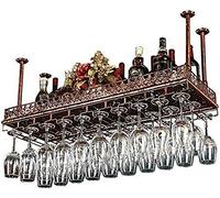 GSACLKES Wine Lovers/Wrought Iron Wine Rack, Cabinet À Vinpendu, Supporteur À Vinpendu, Étagère À Vin Flottante, Étagère À Bouteilles de Vin Montée Sur Le Mur, Étagère À Vin À, Inverse Wine Glass Stor
