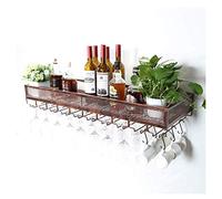GSACLKES Wine Racks Bar Decor Home Wall-Mounted, Wine Bottle Metal Industrialnsion Wine Glass Stemware Storage Organizer, Pour Bar/Cuisine/Cabinet, Organiser/100Cm/60 Cm
