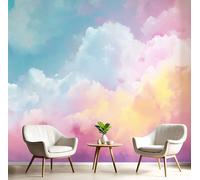 GSAEIMCT Couleur Papier Peint 3D Panoramique Nuages Du Ciel Peinture Design Moderne Photo Murale Décor Mural,Paysage De Rêve Pour Salon Chambre Tv Fond D'Enfant Décoration Poster