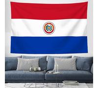 GSAEIMCT Drapeau Du Paraguay Tapisserie Murale À Motif Drapeau National, Décoration D'Intérieur, Tapisserie De Porte 150 X 100 Cm, Cadeau Pour Les Familles