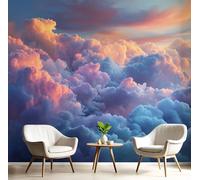 GSAEIMCT Fond D'Écran 3D Mural Couleur Nuages Du Ciel Papier Peint Tapisserie Murales Panoramique Paysage De Rêve Mur De Fond Tv Chambre Enfant Adulte Poster Murales Décoration,300X210Cm