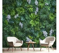 GSAEIMCT Papier Peint 3D Vert Jungle Murale 250X170Cm Poster Geant Mural Panoramique Peinture Murale Interieur Plantes De Jardin Pour Salon Chambre À Coucher D'Enfant Maison Décoration