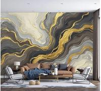 GSAEIMCT Papier Peint Soie Marbre Tourbillonnant, Papier Peint Panoramique Élégant Abstrait Pour Salon Chambre Bureau Couloir, Décoration Murale, 200X140Cm