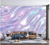 GSAEIMCT Papier Peint Soie Wave Metal, Papier Peint Panoramique Technologies Du Futur Pour Salon Chambre Bureau Couloir, Décoration Murale, 250X170Cm