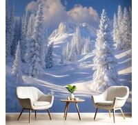 GSAEIMCT Photo Papier Peint Blanc Lumière Du Soleil,Toujours Vert 3D Peintures Murales Restaurant Café Fond Paysages Naturels Chambre Bureau Couloir D'Écran Salon Tv D'Écran Mural Déco,200X140Cm